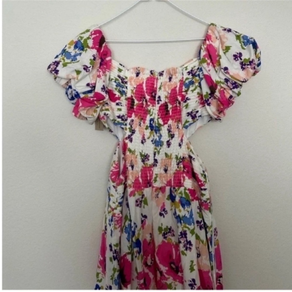 ASTR The Label Liliosa Floral Off Shoulder Midi Dress NWT - Picture 6 of 10